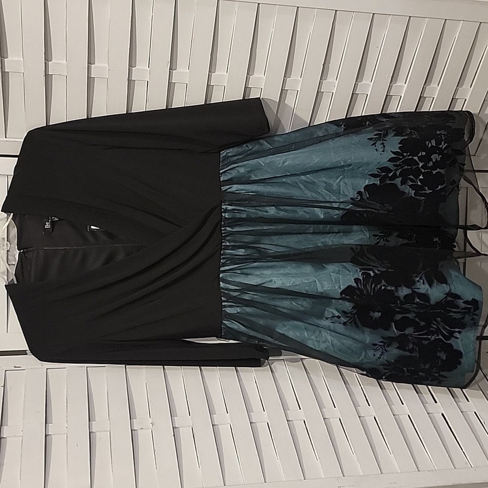 NWT Be By Chetta B‎ Green And Black Tulle Dress Size 16